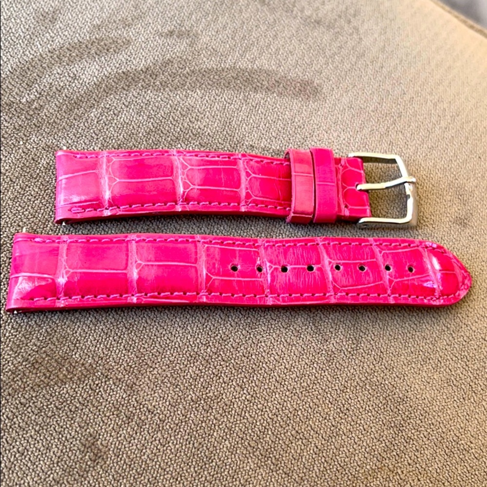 Hot 🔥 Pink 18mm Michele Alligator 🐊 Watch Strap